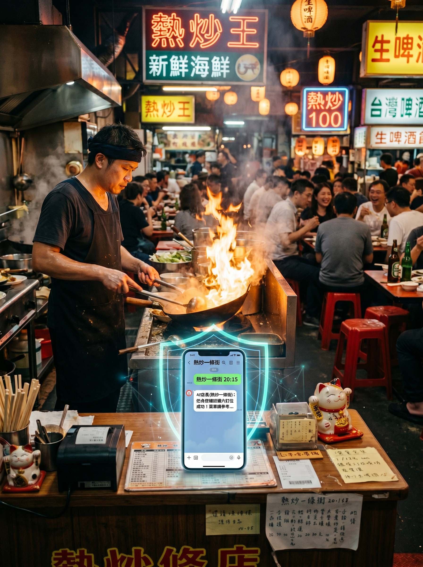 AI 智能店長 餐飲服務業 - 解決訂位諮詢、菜單查詢與營業資訊，尖峰時段不再擔心漏接 LI...